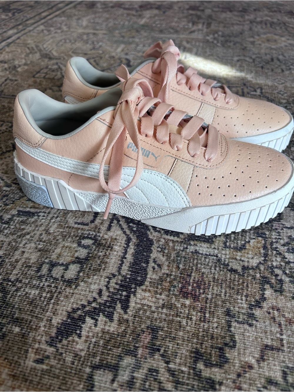Puma Women's Cali Dream Sneakers in Pale Pink and White